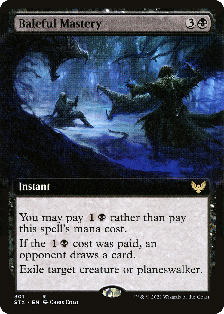 Baleful Mastery (Extended Art) (STX-301) - [Strixhaven: School of Mages]: (Extended Art) Foil