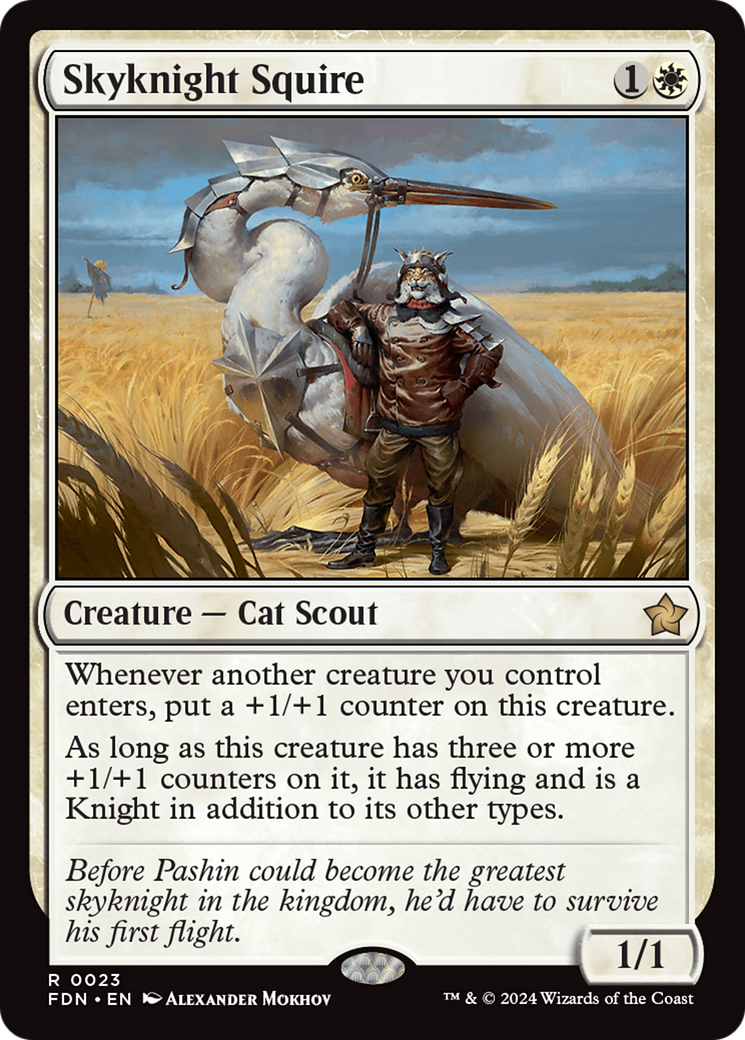 Skyknight Squire (FDN-023) - [Foundations] Foil