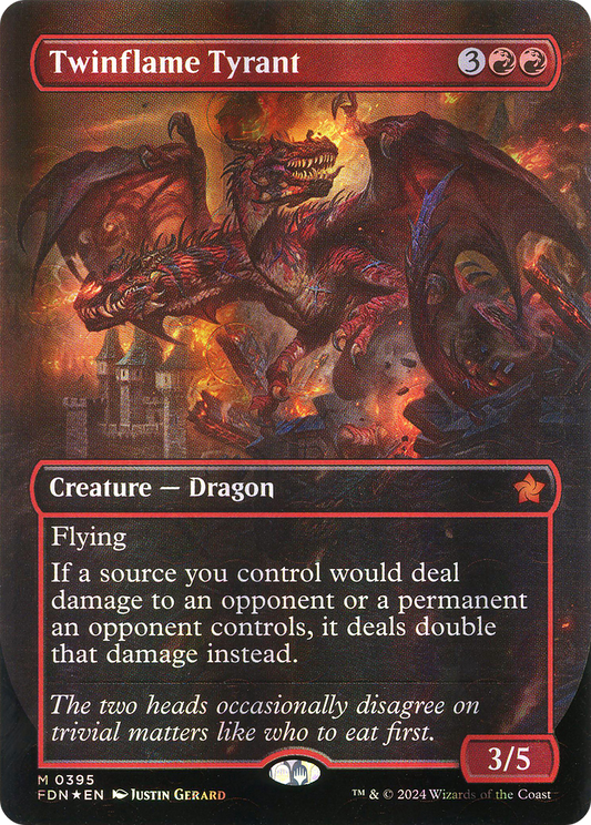 Twinflame Tyrant (FDN-395) - [Foundations] (Borderless) Foil