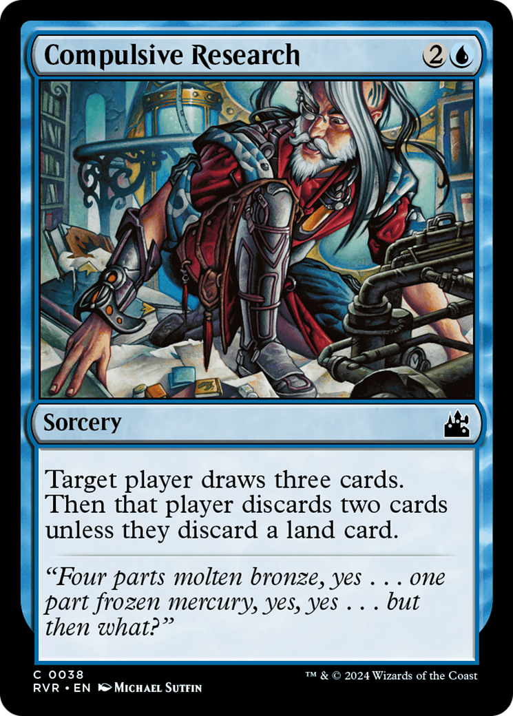 Compulsive Research (RVR-038) - [Ravnica Remastered] Foil