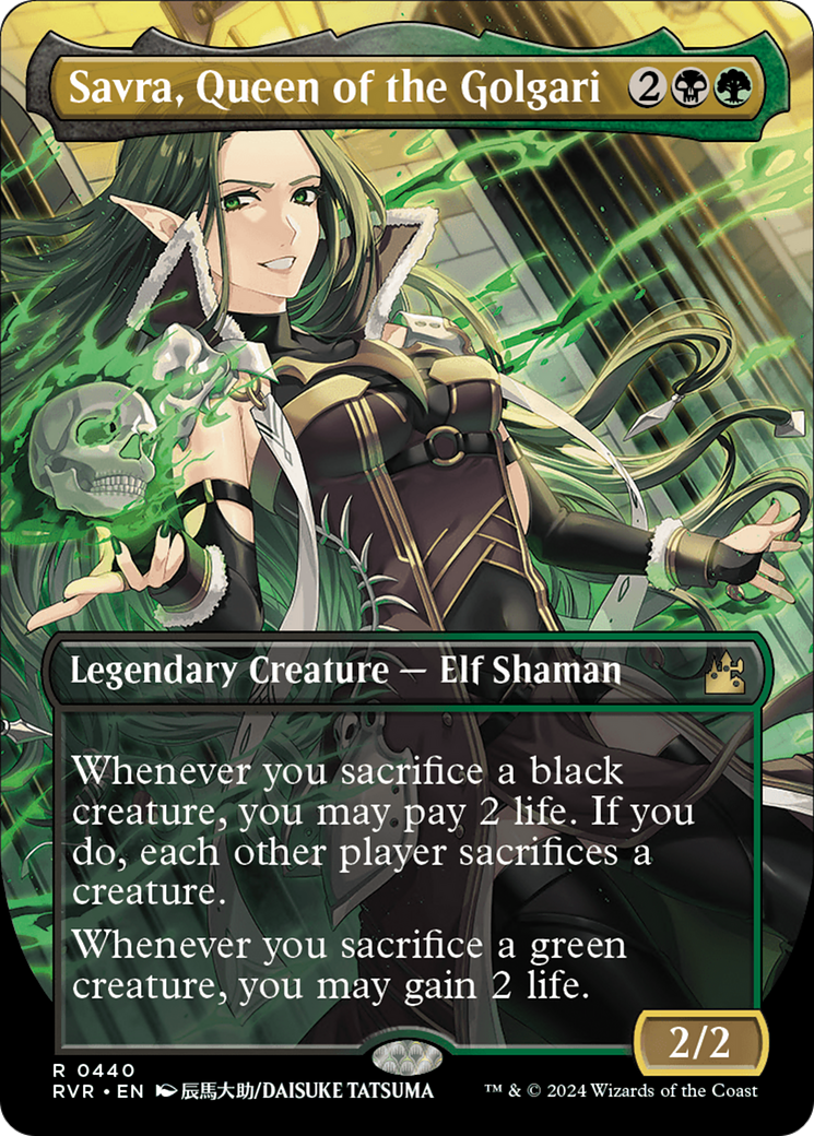 Savra, Queen of the Golgari (RVR-440) - [Ravnica Remastered] (Borderless) Foil