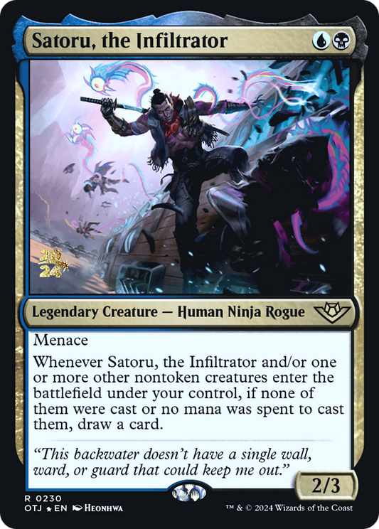 Satoru, the Infiltrator (POTJ-230S) - [Outlaws of Thunder Junction Promos] Foil