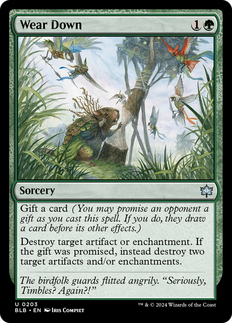 Wear Down (BLB-203) - [Bloomburrow] Foil
