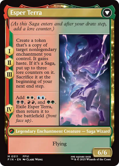 Terra, Magical Adept // Esper Terra (FIN-511) - [FINAL FANTASY]: (enchantment, Extended Art) Foil