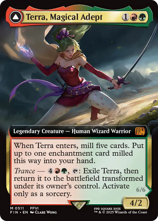 Terra, Magical Adept // Esper Terra (FIN-511) - [FINAL FANTASY]: (enchantment, Extended Art) Foil