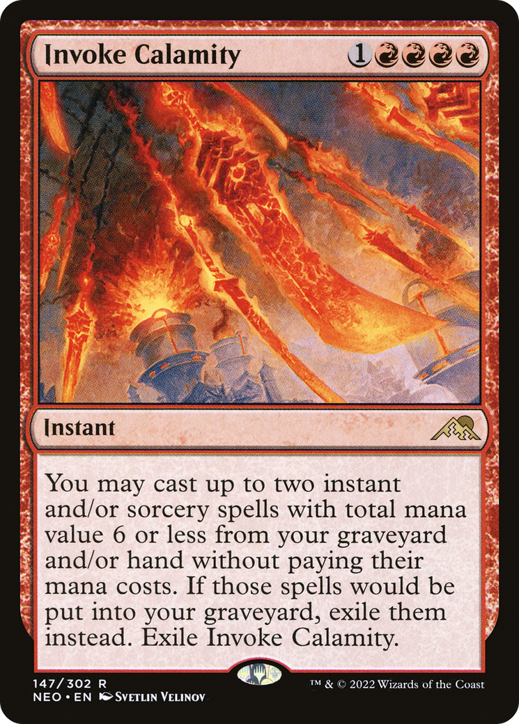 Invoke Calamity (NEO-147) - [Kamigawa: Neon Dynasty] Foil
