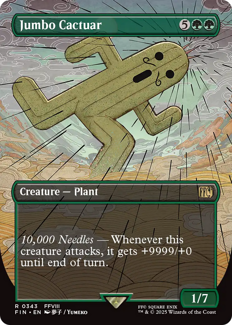 Jumbo Cactuar (Borderless) (FIN-343) - [FINAL FANTASY] (Borderless) Foil
