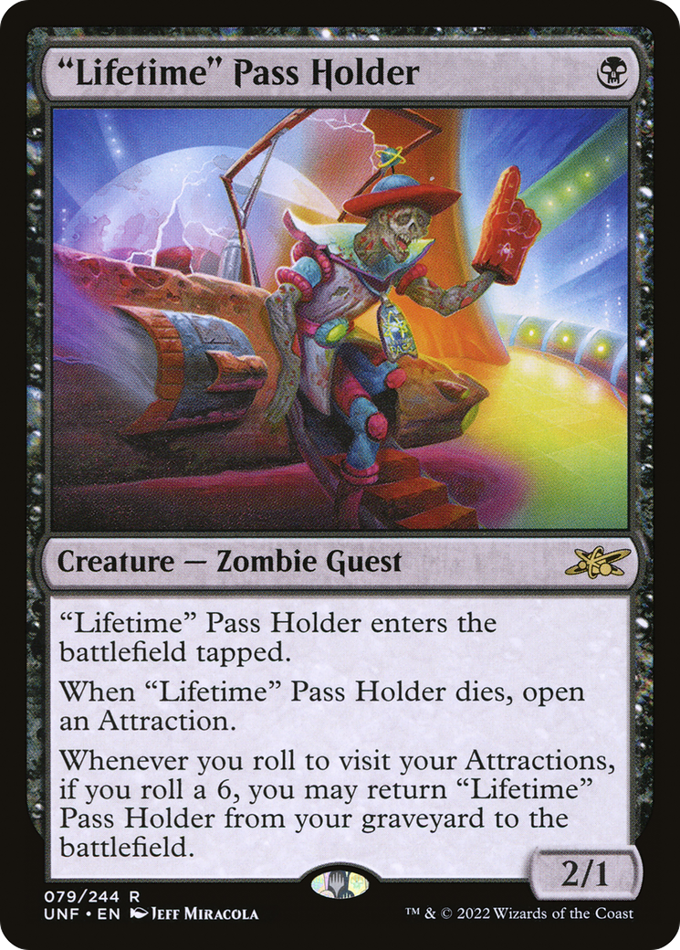 "Lifetime" Pass Holder (UNF-079) - [Unfinity] Foil