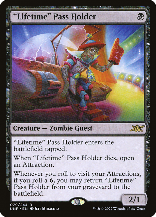 "Lifetime" Pass Holder (UNF-079) - [Unfinity] Foil