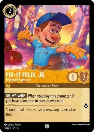 Fix-It Felix, Jr. - Delighted Sightseer (17/204) Cold Foil - Shimmering Skies - Emmett's ToyStop