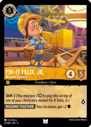 Fix-It Felix, Jr. - Niceland Steward (12/204) Cold Foil - Shimmering Skies - Emmett's ToyStop