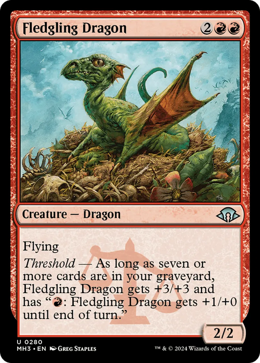 Fledgling Dragon (MH3-280) - [Modern Horizons 3] - Emmett's ToyStop