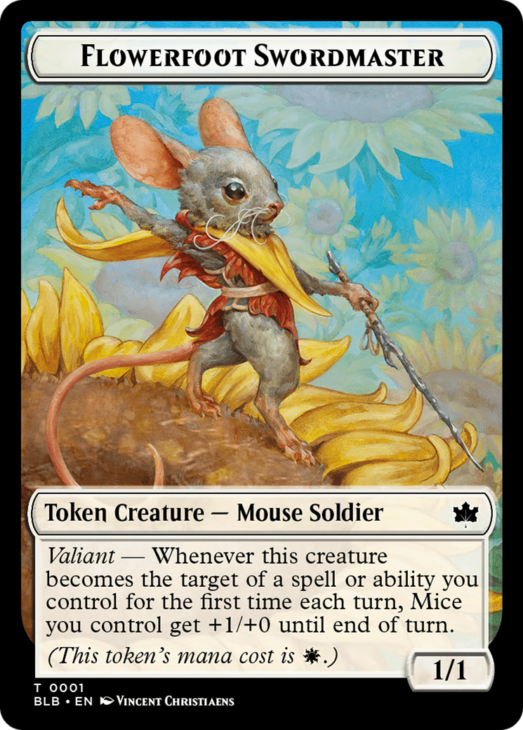 Flowerfoot Swordmaster (TBLB-001) - [Bloomburrow Tokens] Foil - Emmett's ToyStop