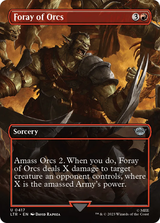 Foray of Orcs (Borderless Alternate Art) [The Lord of the Rings: Tales of Middle-Earth] - Emmett's ToyStop