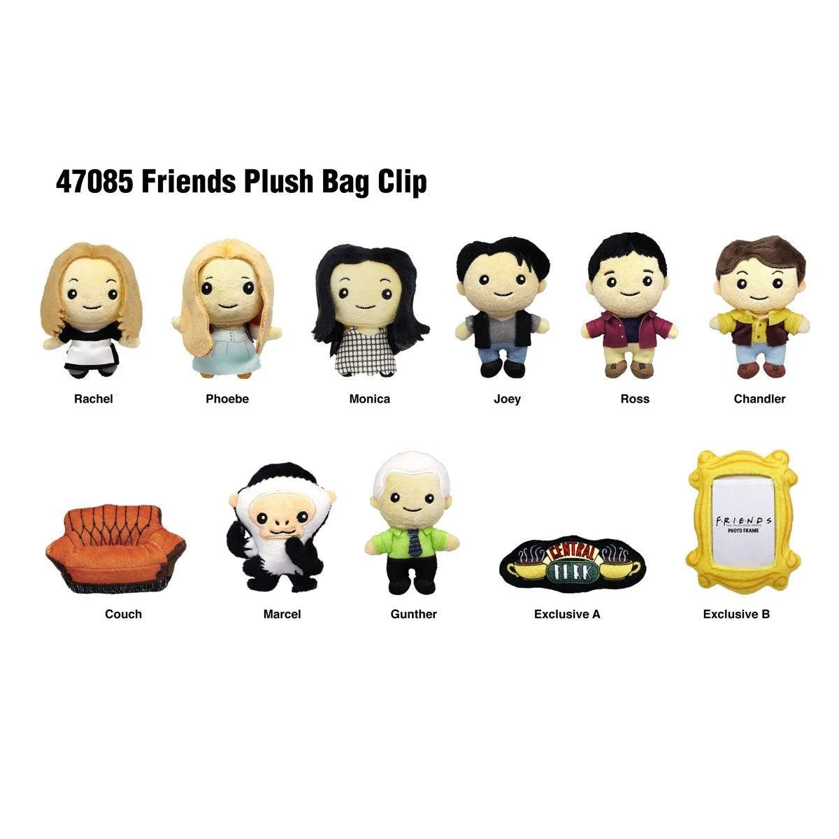 Friends Plush Bag Clip - Emmett's ToyStop