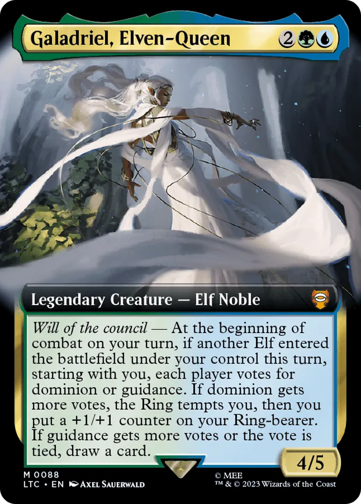 Galadriel, Elven-Queen (LTC-088) - [Tales of Middle-earth Commander]: (Extended Art) Foil - Emmett's ToyStop