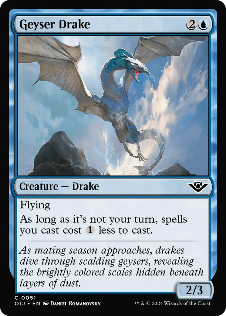 Geyser Drake (OTJ-051) - [Outlaws of Thunder Junction] Foil - Emmett's ToyStop