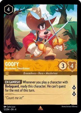 Goofy - Musketeer Swordsman (12/204) Cold Foil - Ursulas Return - Emmett's ToyStop