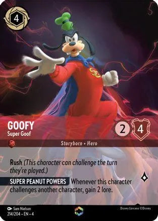 Goofy - Super Goof (Enchanted) (214/204) Holofoil - Ursulas Return - Emmett's ToyStop