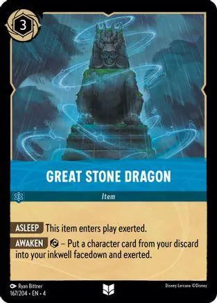 Great Stone Dragon (167/204) Cold Foil - Ursulas Return - Emmett's ToyStop