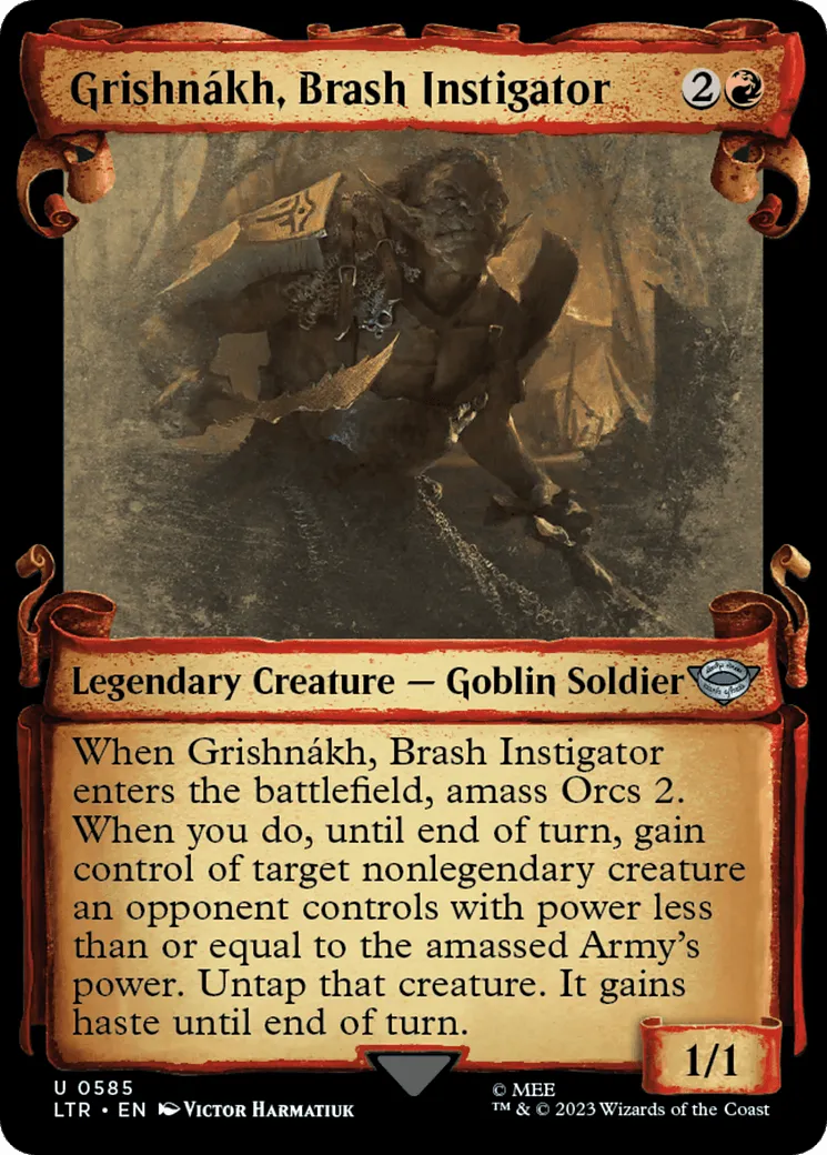 Grishnakh, Brash Instigator [The Lord of the Rings: Tales of Middle-Earth Showcase Scrolls] - Emmett's ToyStop