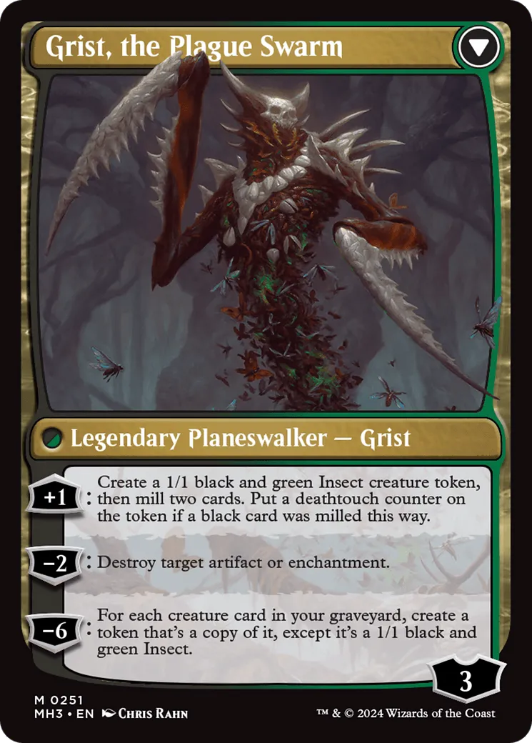 Grist, Voracious Larva // Grist, the Plague Swarm (MH3-251) - [Modern Horizons 3] Foil - Emmett's ToyStop