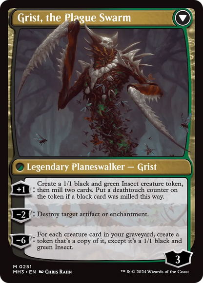 Grist, Voracious Larva // Grist, the Plague Swarm (MH3-251) - [Modern Horizons 3] Foil - Emmett's ToyStop