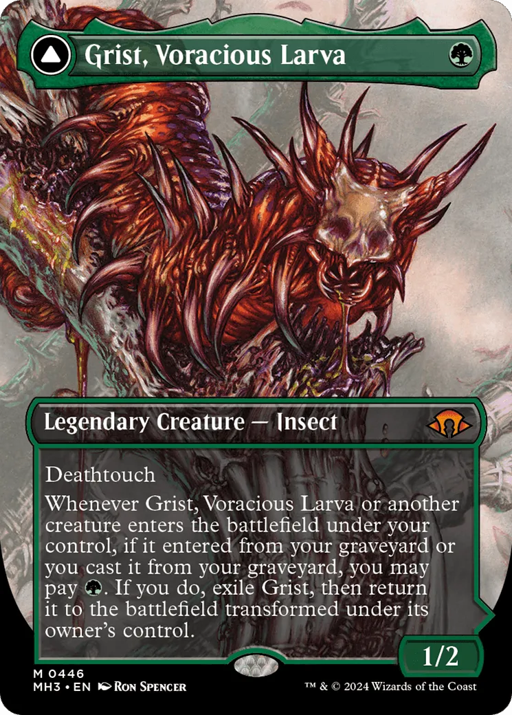 Grist, Voracious Larva // Grist, the Plague Swarm (MH3-446) - [Modern Horizons 3] (Borderless) - Emmett's ToyStop