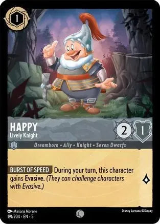 Happy - Lively Knight (191/204) Cold Foil - Shimmering Skies - Emmett's ToyStop