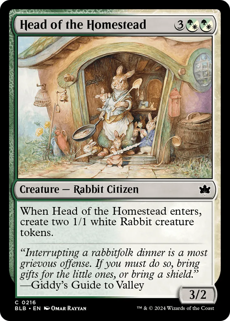 Head of the Homestead (BLB-216) - [Bloomburrow] Foil - Emmett's ToyStop