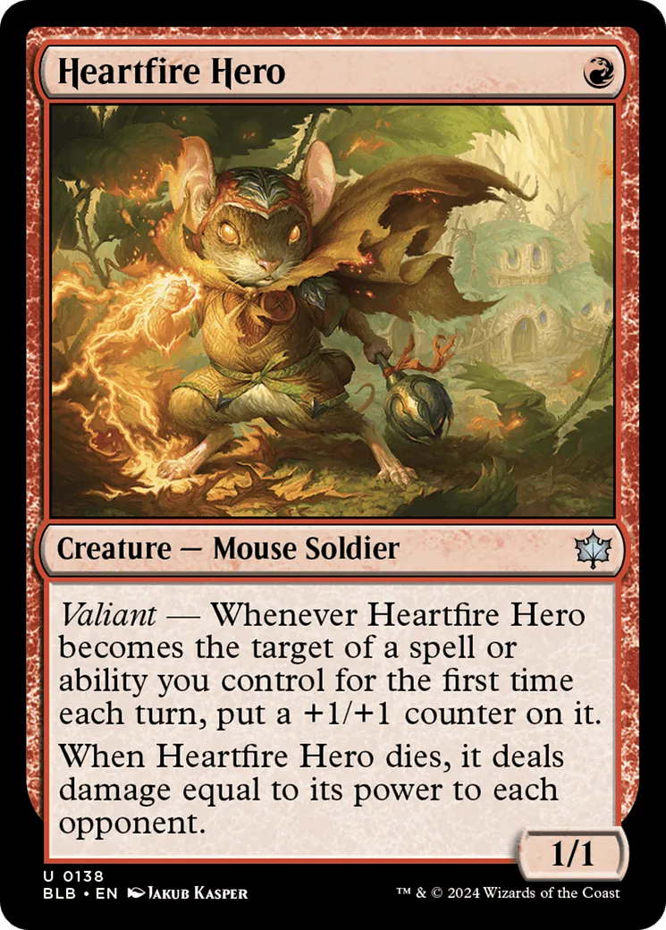 Heartfire Hero (BLB-138) - [Bloomburrow] Foil - Emmett's ToyStop