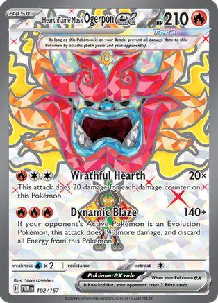 Hearthflame Mask Ogerpon ex 192/167 - SV06 Twilight Masquerade Holofoil - Emmett's ToyStop