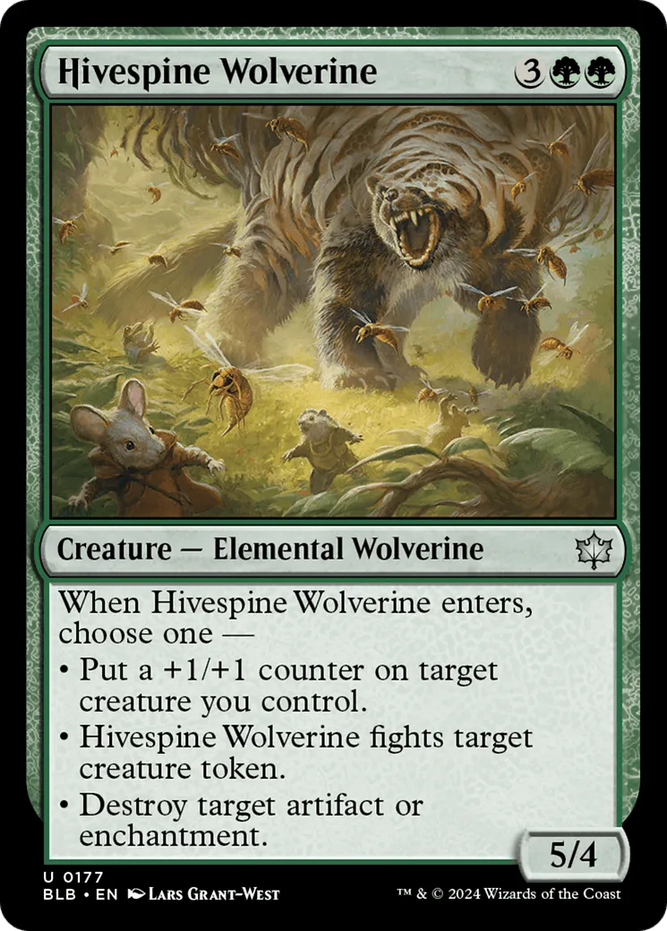 Hivespine Wolverine (BLB-177) - [Bloomburrow] - Emmett's ToyStop