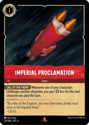 Imperial Proclamation (131/204) Cold Foil - Ursulas Return - Emmett's ToyStop