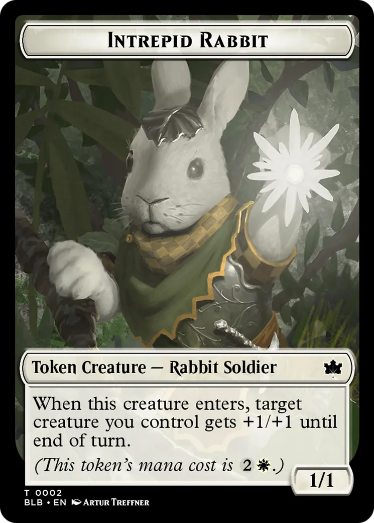 Intrepid Rabbit (TBLB-002) - [Bloomburrow Tokens] - Emmett's ToyStop