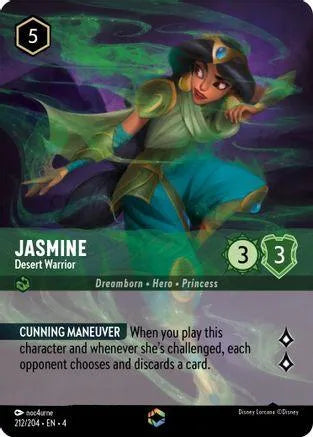 Jasmine - Desert Warrior (Enchanted) (212/204) Holofoil - Ursulas Return - Emmett's ToyStop