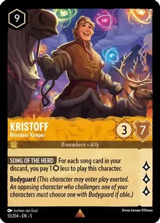 Kristoff - Reindeer Keeper (13/204) Cold Foil - Shimmering Skies - Emmett's ToyStop