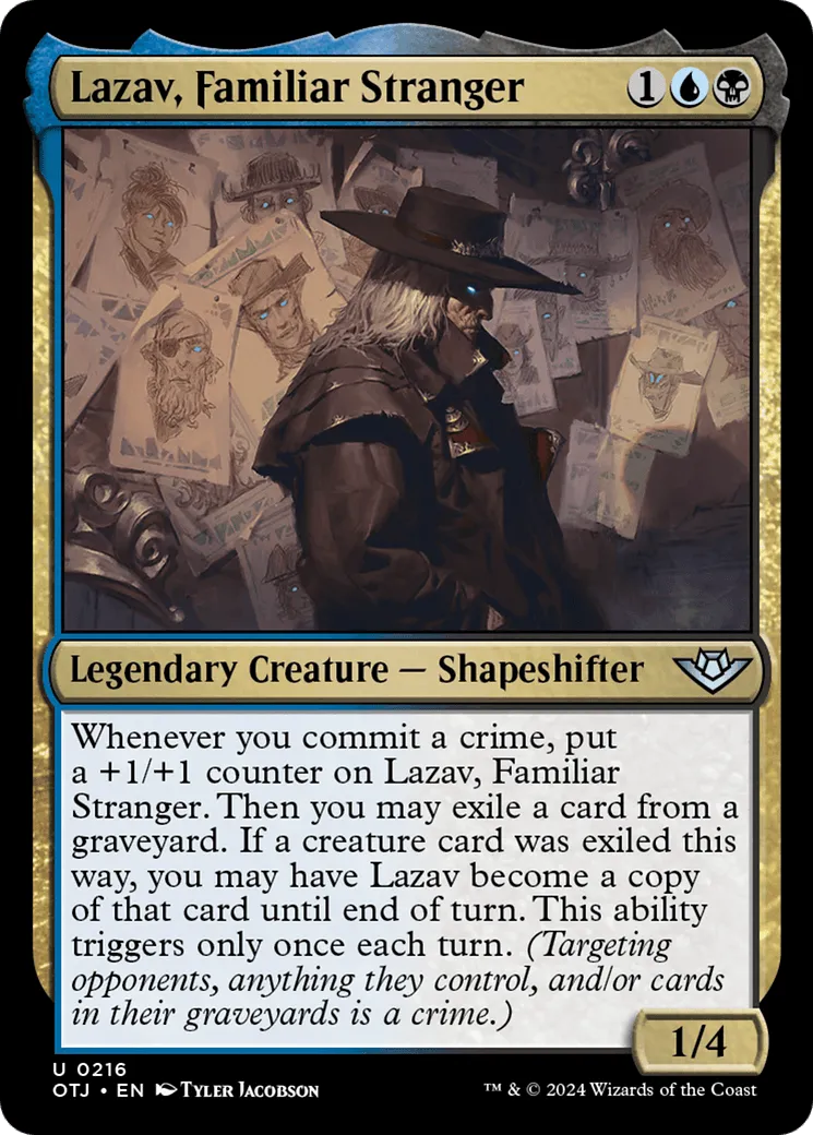 Lazav, Familiar Stranger (OTJ-216) - [Outlaws of Thunder Junction] - Emmett's ToyStop