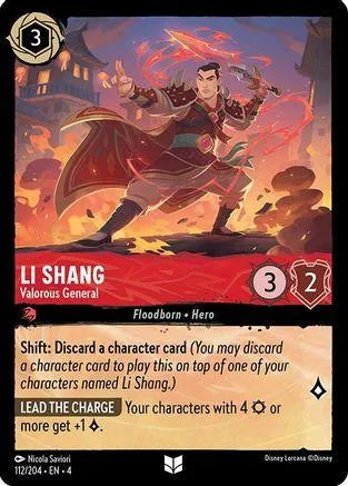 Li Shang - Valorous General (112/204) Cold Foil - Ursulas Return - Emmett's ToyStop