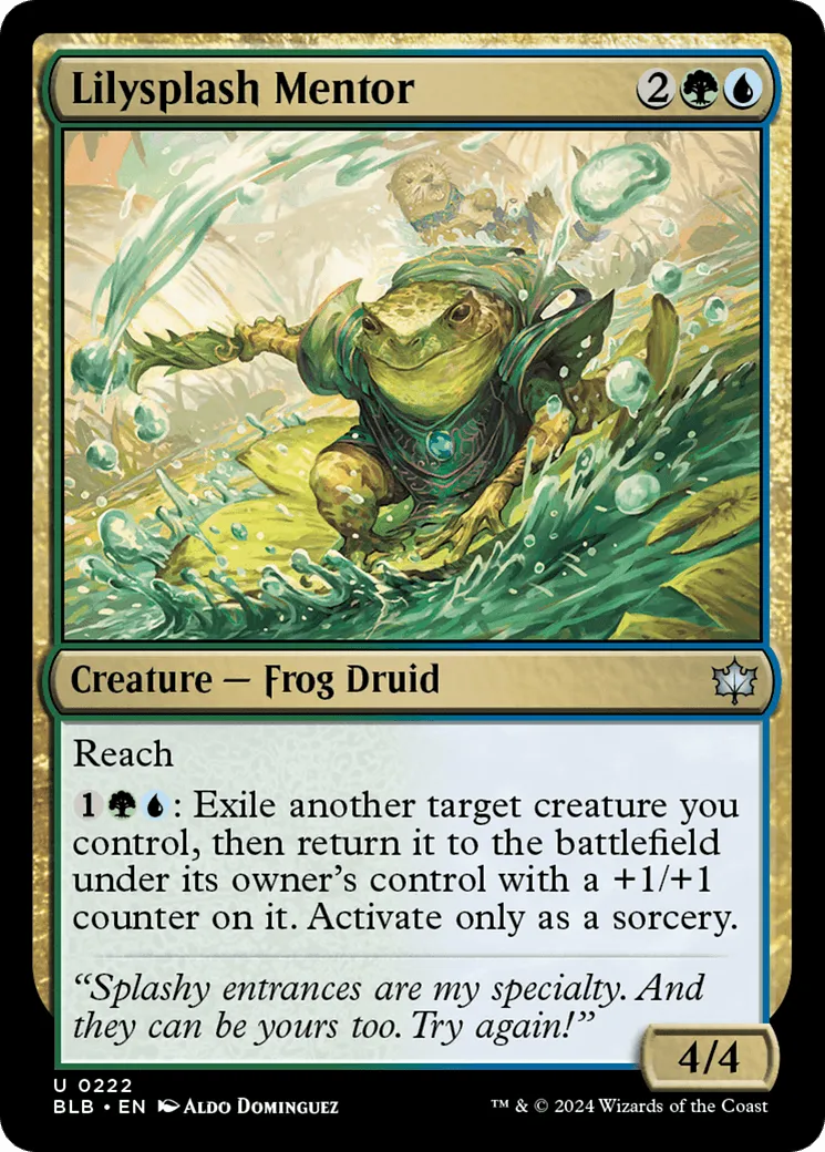 Lilysplash Mentor (BLB-222) - [Bloomburrow] Foil - Emmett's ToyStop