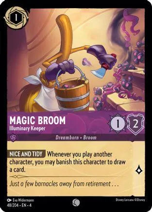 Magic Broom - Illuminary Keeper (48/204) Cold Foil - Ursulas Return - Emmett's ToyStop