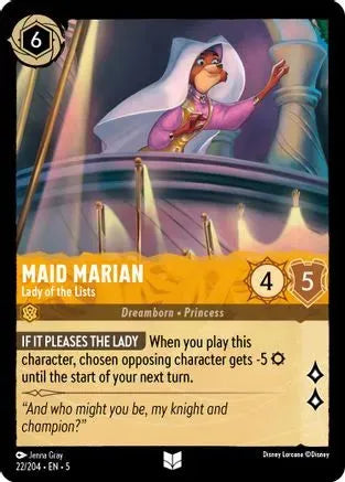 Maid Marian - Lady of the Lists (22/204) Cold Foil - Shimmering Skies - Emmett's ToyStop