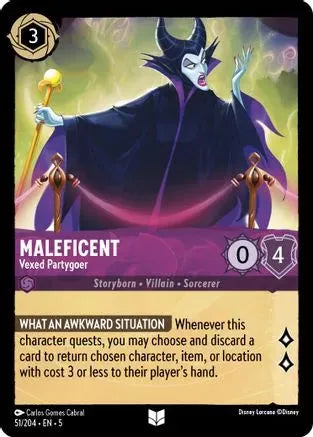 Maleficent - Vexed Partygoer (51/204) Cold Foil - Shimmering Skies - Emmett's ToyStop