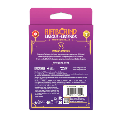Riftbound Unleashed Champion Deck: Vi