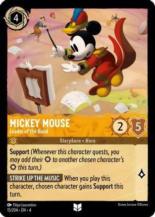 Mickey Mouse - Leader of the Band (15/204) Cold Foil - Ursulas Return - Emmett's ToyStop