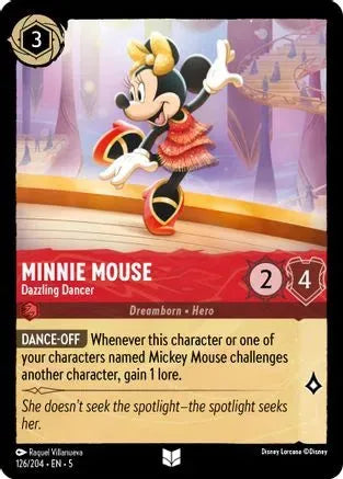 Minnie Mouse - Dazzling Dancer (126/204) Cold Foil - Shimmering Skies - Emmett's ToyStop