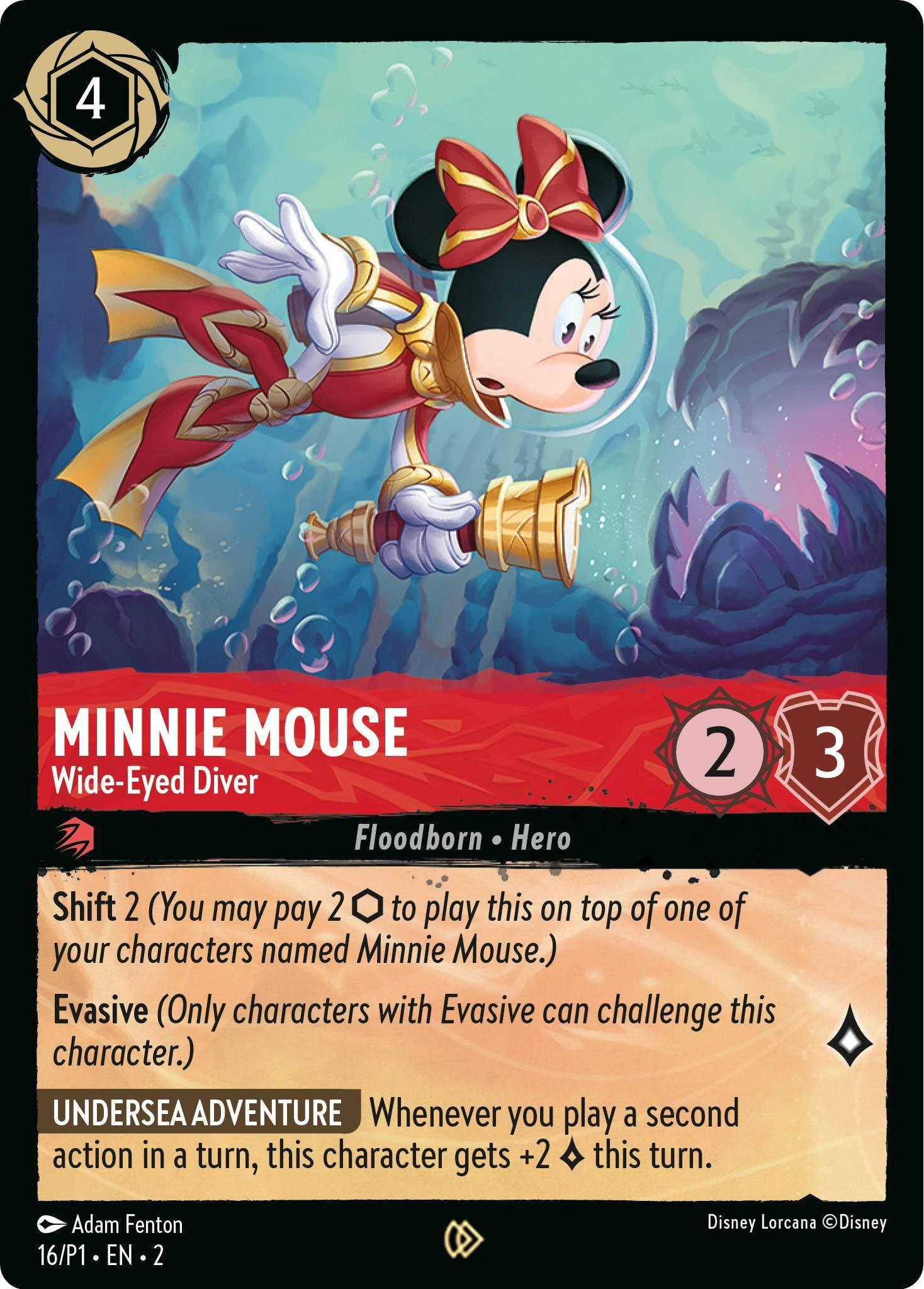 Minnie Mouse - Wide-Eyed Diver (16) [Promo Cards] - Emmett's ToyStop