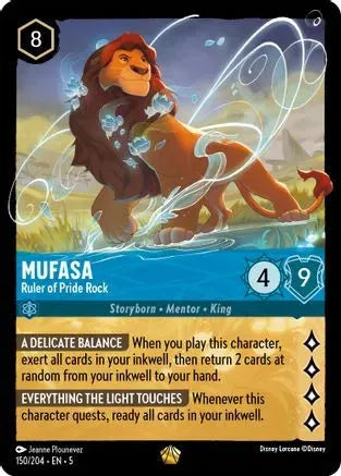 Mufasa - Ruler of Pride Rock (150/204) Cold Foil - Shimmering Skies - Emmett's ToyStop