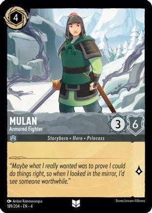 Mulan - Armored Fighter (189/204) Cold Foil - Ursulas Return - Emmett's ToyStop