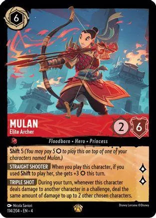 Mulan - Elite Archer (114/204) Cold Foil - Ursulas Return - Emmett's ToyStop